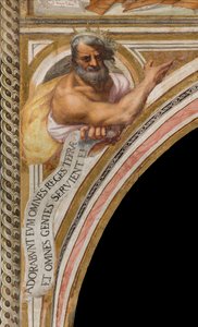 Centrální loď, Plume Quinta Nord Campata, Vincenzo Campi 1573, Busta s Prorokem