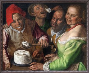 Jedlíci ricotty, obraz Vincenza Campiho (1536-1591). Fotografie, KIM Youngtae, Lyon, Musee des Beaux Arts de Lyon.