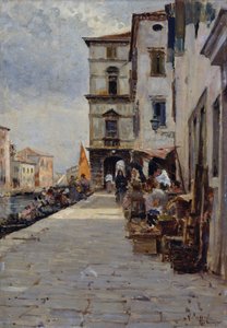 Trh v Chioggia od Vincenzo Caprile