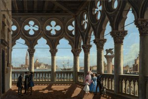 Benátky - lodžie Dóžecího paláce od Chilone, Vincenzo
