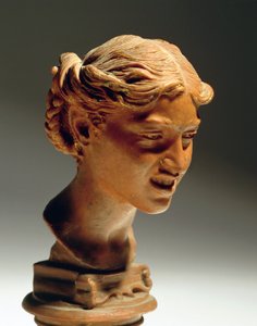 Hlava ženy z Capri, Vincenzo Gemito (1852-1929), červený vosk od Vincenzo Gemito
