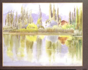 Jezero Dal, Kašmír od Violet M. Minchin
