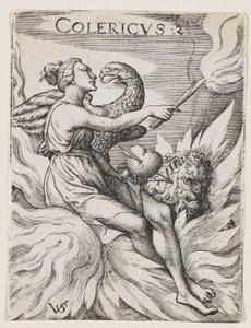 Choleric Temperament, c.1530-62 (rytina) od Virgilius the elder Solis