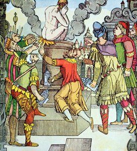 Vergiliova pomsta, dřevoryt ze 16. století od Virgila Solise (dřevořez) od Virgilius the elder Solis