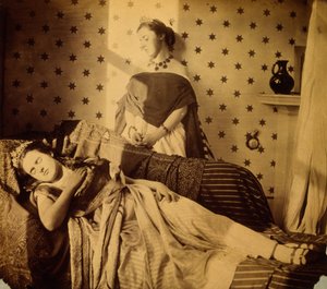 Fotografická studie Isabelly Grace a Clementiny Maude, asi 1853-4 od Viscountess Hawarden