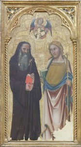 Svatý Antonín Opat a svatý Jakub Větší, asi 1350 (tempera na desce)