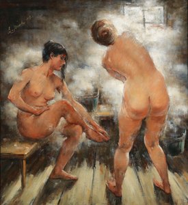V ruské parní lázni, 1918. od Vitali Gavrilovich Tikhov