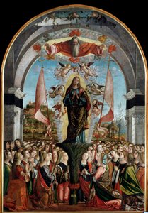 Cyklus života svaté Uršuly: Apoteóza svaté Uršuly (poslední díl). (olej na panelu od Vittore Carpaccio