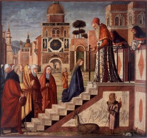 Představení Panny Marie v chrámu od Vittore Carpaccio