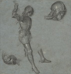 Studie sedícího mladíka v brnění, ca. 1505. od Vittore Carpaccio