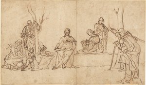 Madona a dítě se svatými v krajině (Sacra Conversazione) od Vittore Carpaccio