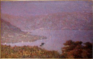 Perla lásky (Nebbiolina sul lago) (Mlha na jezeře, Mlhy na jezeře) Obraz Vittore Grubicy de Dragon (1851-1920) 1896 Rozměr 33,5x51 cm Milán, Galleria d