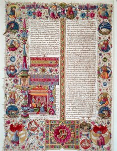 Strana rukopisu Bible Borso d