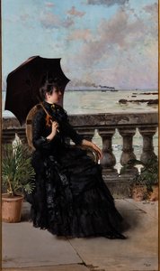 Na terase Mascagni od Vittorio Matteo Corcos