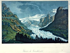 Glacier of Grindelwald, ilustrace z „Le Costume Ancien ou Moderne“ od Julese Ferraria