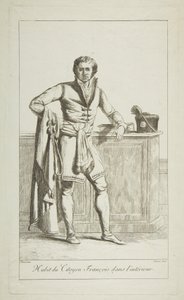 Uvnitř oděvu francouzského občana, 1794.