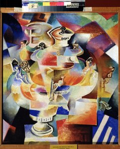 Samovar. 1919 (olej na dřevě)