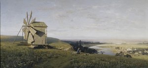 Ukrajinská krajina s větrným mlýnem, 1882 od Vladimir Donatovich Orlovsky