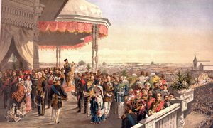 Veřejné slavnosti po korunovaci císaře Alexandra III. na poli Chodynka (z korunovačního alba), od Vladimíra Jegoroviče Makovského (1846-1920) od Vladimir Egorovic Makovsky