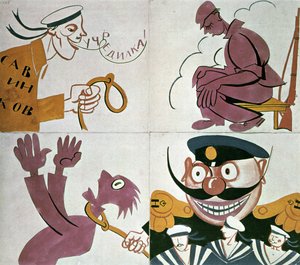 Karikatura proti Ústavodárnému shromáždění od Vladimir Mayakovsky