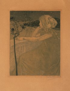 Meditace na balkóně, 1899-1900. od Vojtěch Preissig