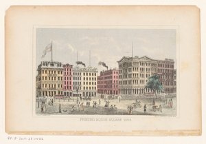 Park Row, Manhattan Čtvercová tiskárna 1868 (název na objektu) od W.C. Rogers and Co.