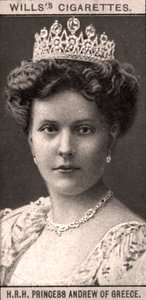 H.R.H princezna Andrew Řecká, 1908. od WD and HO Wills