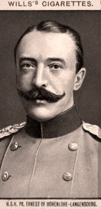 H.S.H, PR. Ernest z Hohenlohe-Langenbourg, 1908. od WD and HO Wills