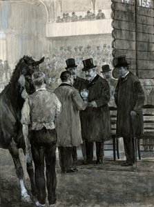 Král Edward VII na Hackney Horse Show předávání poháru