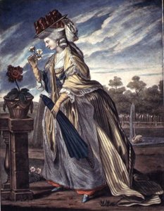 Móda pro duben, cca 1790 (akvarel na papíře) od W. Belch