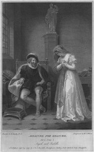 Měřit za měř. 2. dějství. 4. scéna. Angelo a Isabella, 1797. od W. C. Wilson