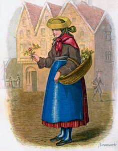 Dánská žena prodávající květiny, 1809.