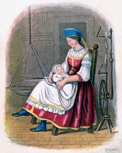 Ruská žena s dítětem, 1809.