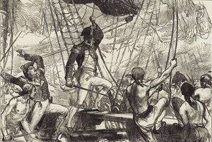 Námořní boj (litho) od John Ward Dunsmore