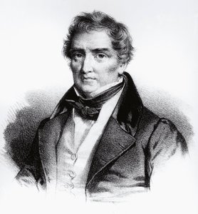 Portrét Francois Joseph Victor Broussais (1772-1838) francouzský lékař, rytina od John Ward Dunsmore