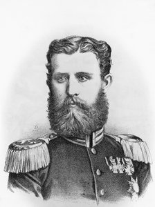 Portrét prince Leopolda z Hohenzollern-Sigmaringen (1835-1905), pruského kandidáta na španělský trůn, rytina