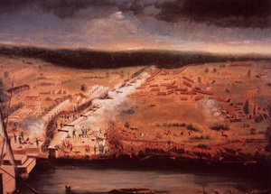 Bitva o New Orleans (barevné lito) od John Ward Dunsmore