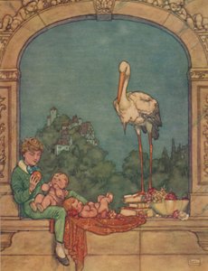 Přivedeme mu dvě maličké, bratra a sestru, c1930 od William Heath Robinson