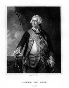 Edward Hawke, 1. baron Hawke, britský admirál, 1833. od W. Holl