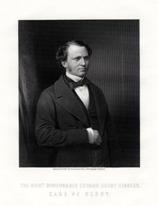 Edward Henry Stanley, 15. hrabě z Derby, britský státník, polovina konce 19. století. od W. Holl