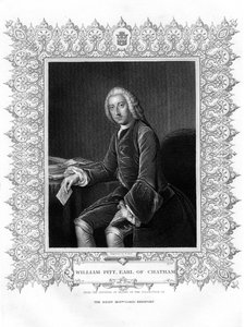 William Pitt, 1. hrabě z Chathamu, britský whigský státník, 19. století. od W. Holl