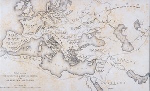 Lokality a postupný pokrok barbarských národů, c.1850 od W Hughes