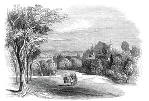 Zámek Rosenau, poblíž Coburgu - z kresby Jeho královské Výsosti prince Alberta, 1845.