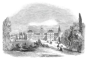 Palác Ehrenburg v Coburgu - z kresby Jeho královské Výsosti prince Alberta, 1845.