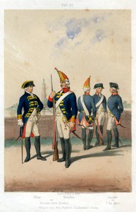 Německé vojenské uniformy, 1740-1786 19. století. od W Korn