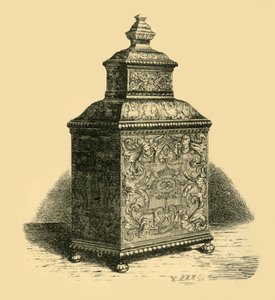 Stříbrná krabička na čaj, 1716, 1881.