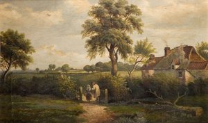 Cottage Scene, Marston Green, 1870. od W P Cartwright