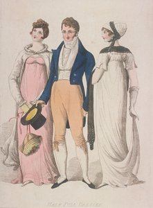 Poloplné šaty, c1810