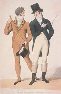 Ranní vycházkové a jezdecké šaty, c1810