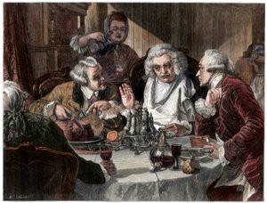 „První rozhovor doktora Johnsona s Johnem Wilkesem“, 1866. od W Thomas